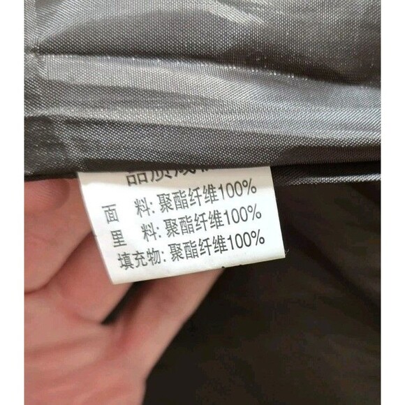 XSY Puffer Jacket Winter Coat Juniors Large L LG Olive Green Hooded Quilted Warm - Picture 9 of 12